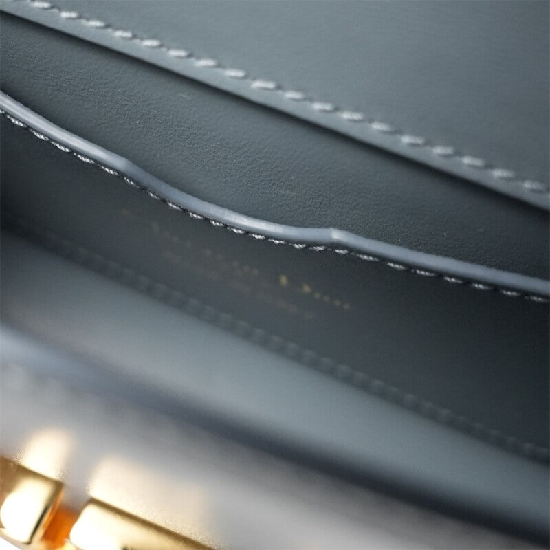 Christian Dior
Grey Blue Calfskin 30 Montaigne Bag Gold Hardware