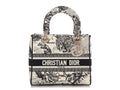 Christian Dior
Black and White Embroidered Toile de Jouy Zodiac Lady D-lite Gold Hardware