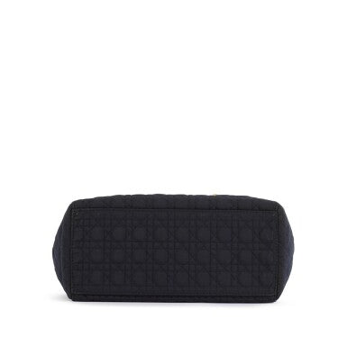 Dior Navy Cloth Cannage Medium Lady Dior Bag with Gold Hardware, circa 2001