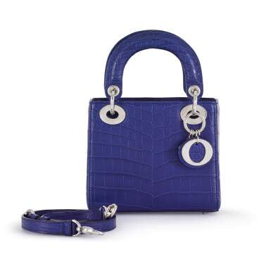 Dior
Blue Matte Crocodile Lady Dior Silver Coated Hardware, 2016